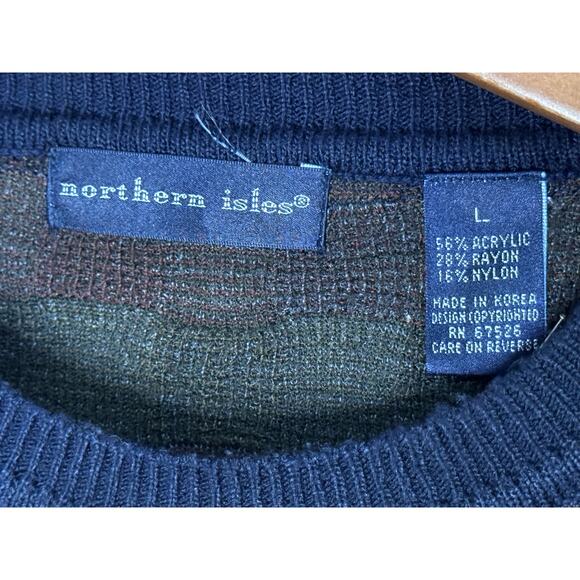 Northern Isles Men's Sweater Size Large Lightweight Acrylic Rayon Nylon - Picture 3 of 5